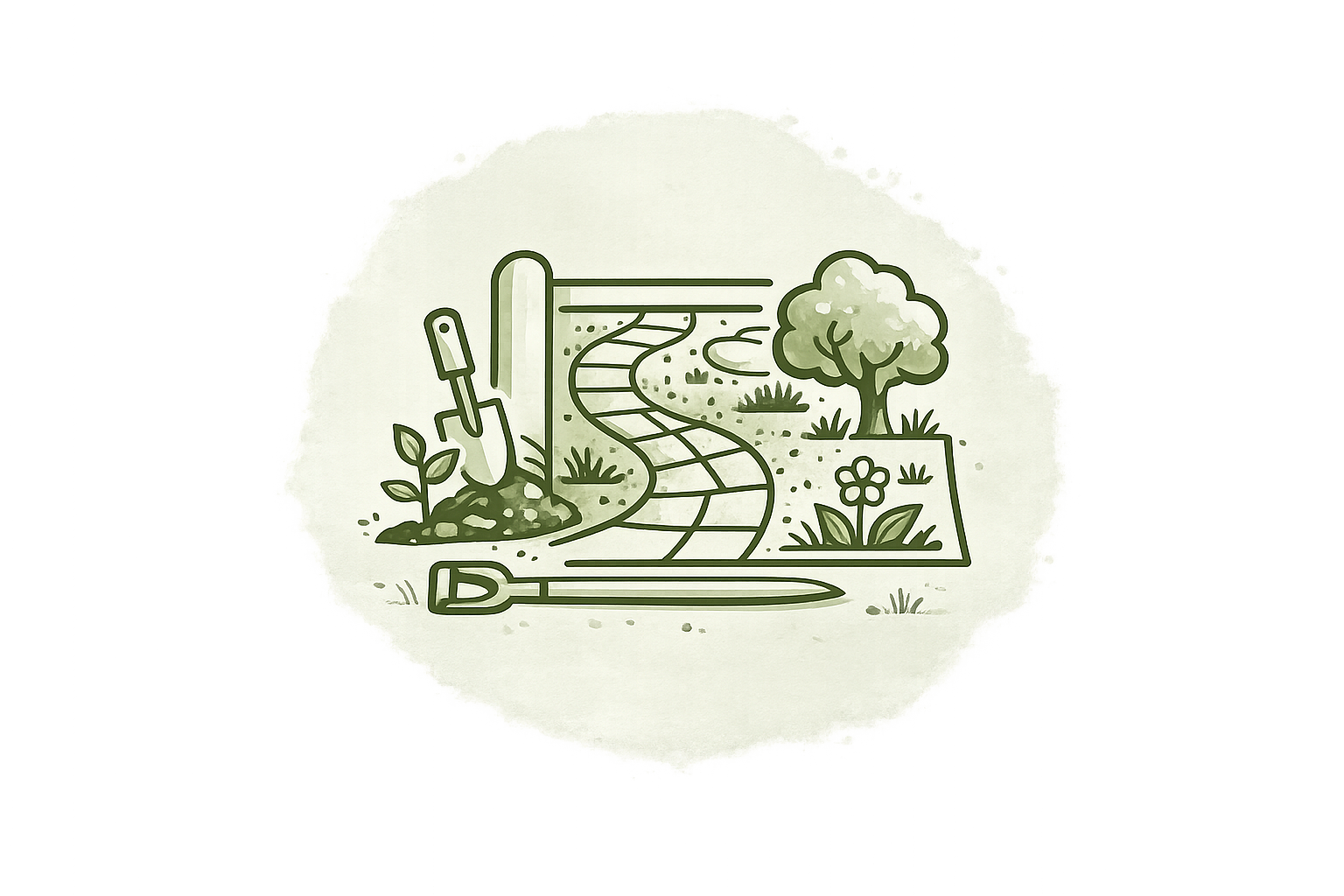 Illustration aménagement paysager